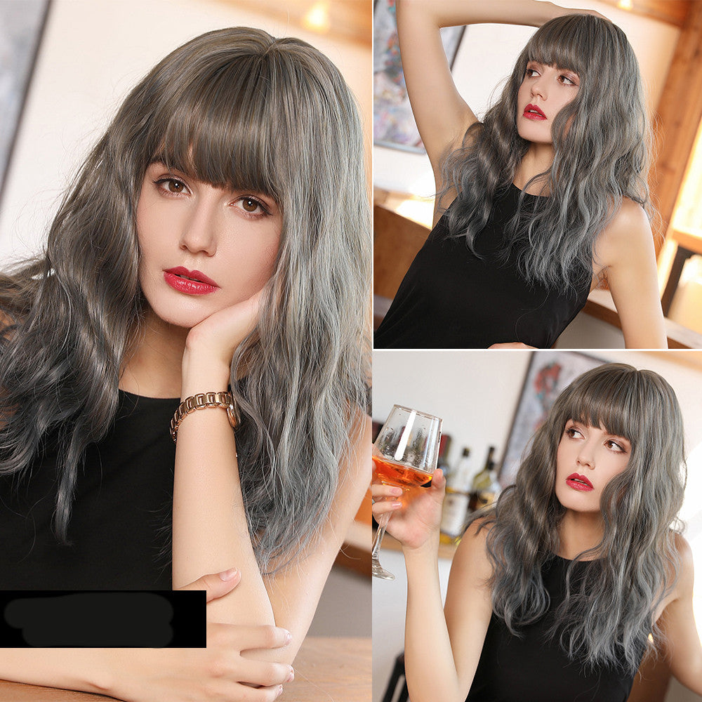 Noir Gradient Or femmes cheveux bouclés courts
