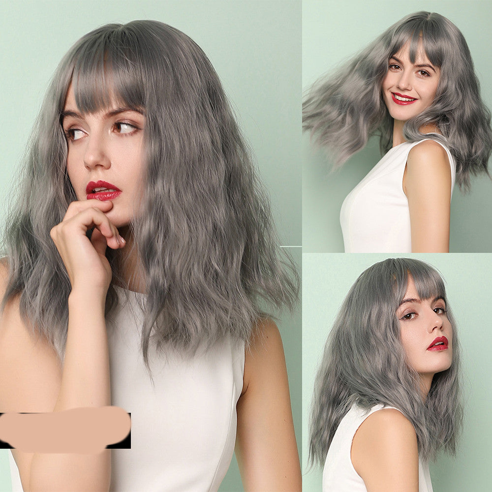 Noir Gradient Or femmes cheveux bouclés courts