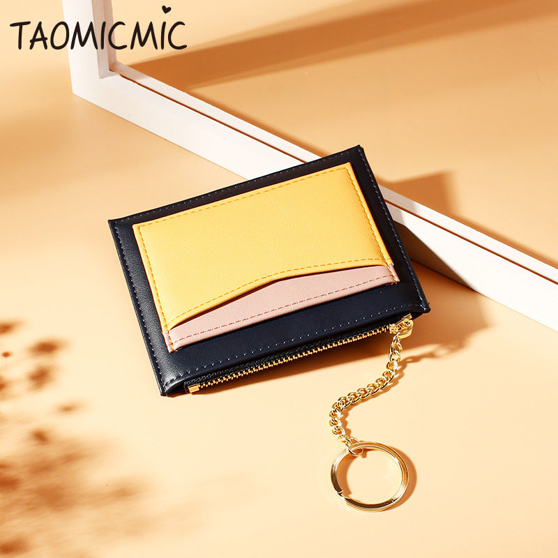 Porte-monnaie pour femmes Portefeuille Multi-Card Position Zipper Case Porte-clés Petites dames