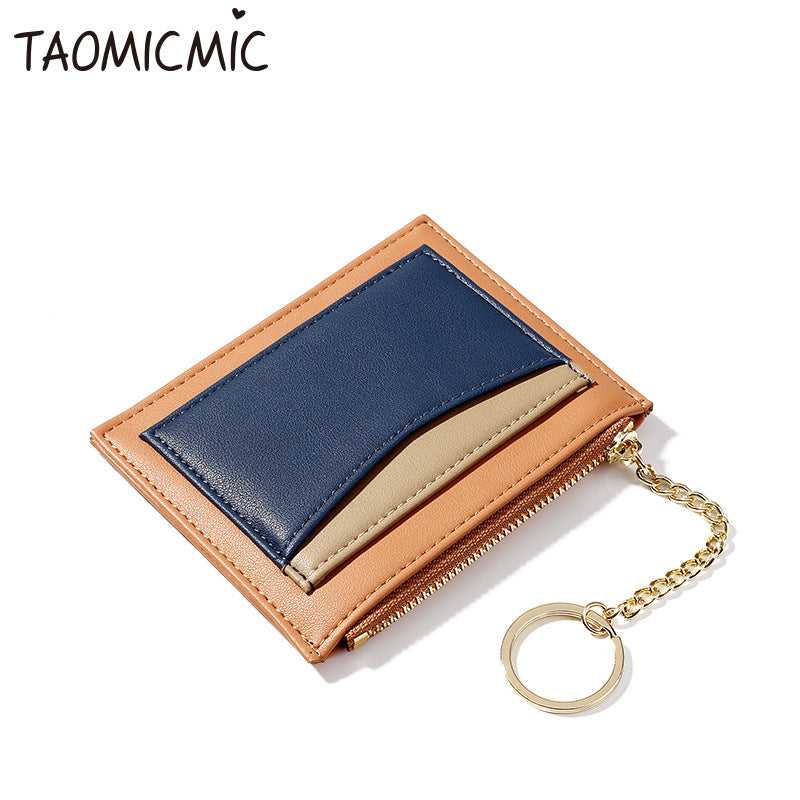 Porte-monnaie pour femmes Portefeuille Multi-Card Position Zipper Case Porte-clés Petites dames
