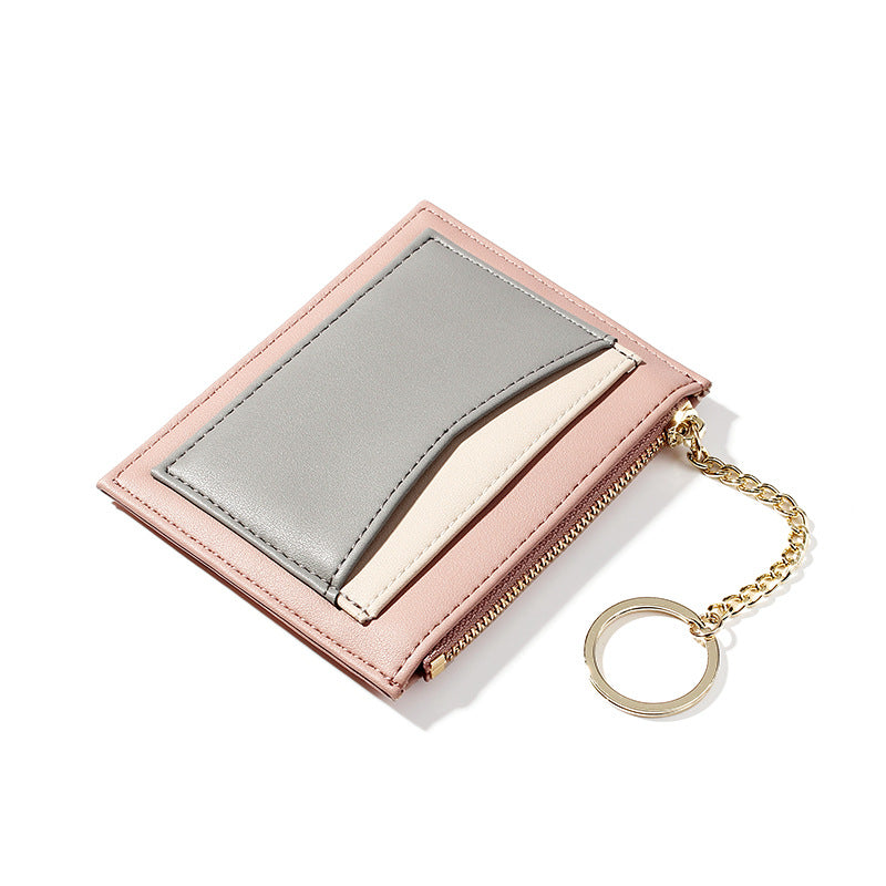 Porte-monnaie pour femmes Portefeuille Multi-Card Position Zipper Case Porte-clés Petites dames