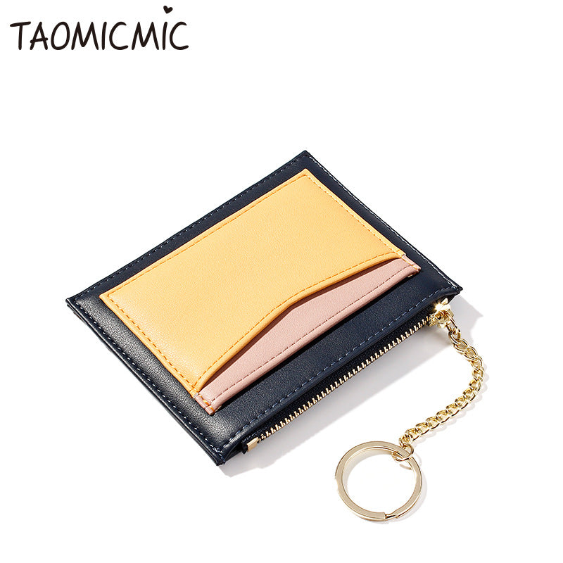 Porte-monnaie pour femmes Portefeuille Multi-Card Position Zipper Case Porte-clés Petites dames