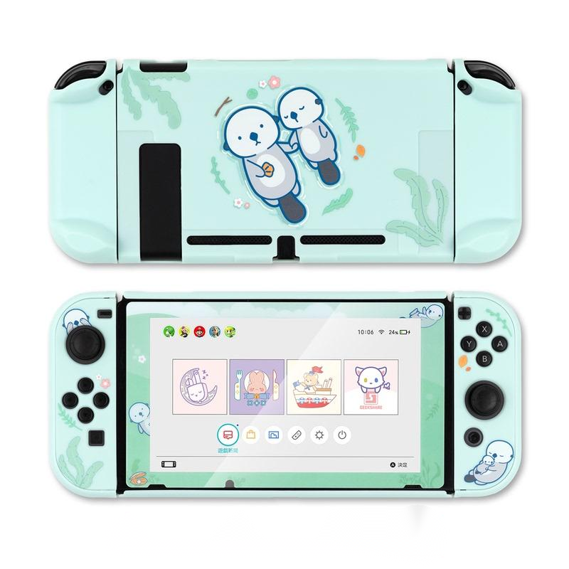 Sea Otter Switch Protection Shell PC Couverture rigide Housse arrière NS Lite Controller Case