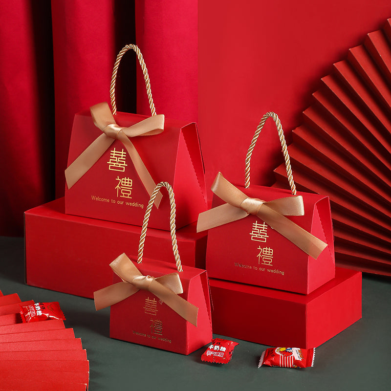 Boîte à bonbons de mariage Portable style chinois Boîte à bonbons de mariage