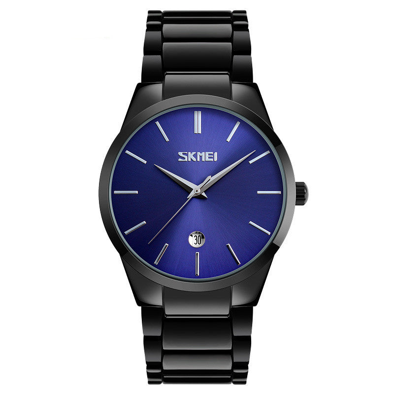 Moment Beauté Mode Homme Marque Montre Imperméable Coréen Style Trendy Steel Band Quartz W