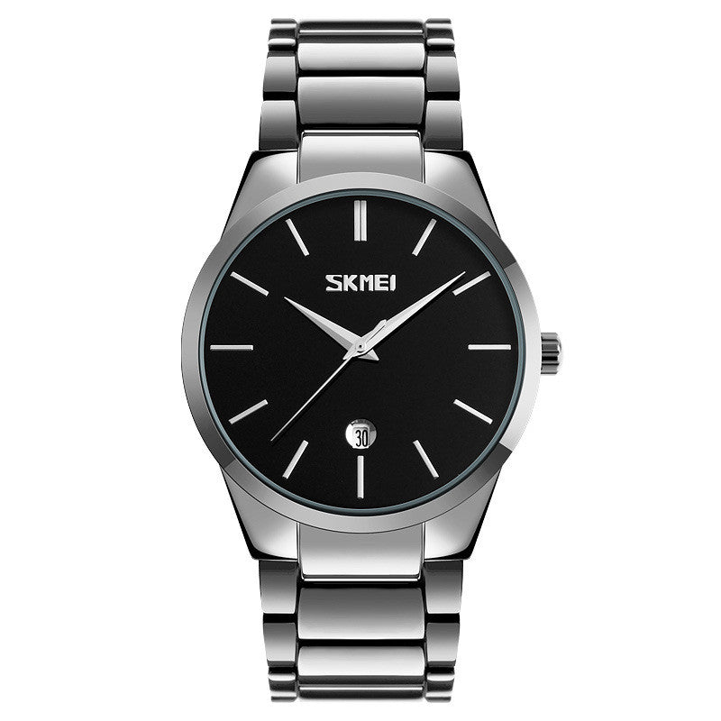 Moment Beauté Mode Homme Marque Montre Imperméable Coréen Style Trendy Steel Band Quartz W