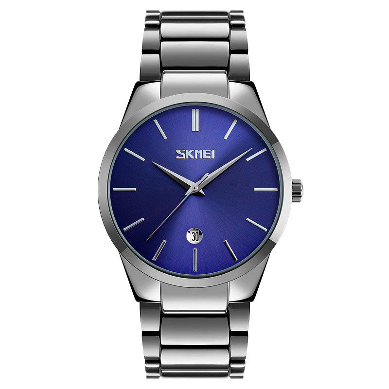 Moment Beauté Mode Homme Marque Montre Imperméable Coréen Style Trendy Steel Band Quartz W