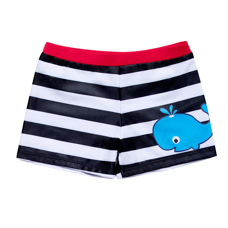 Maillot de bain rayé de dessin animé coréen Whale Imprimer Maillot de bain