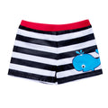 Maillot de bain rayé de dessin animé coréen Whale Imprimer Maillot de bain