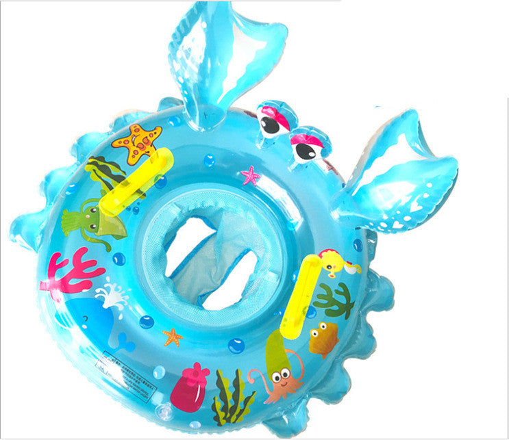 Anneau de natation en forme de crabe cartoon