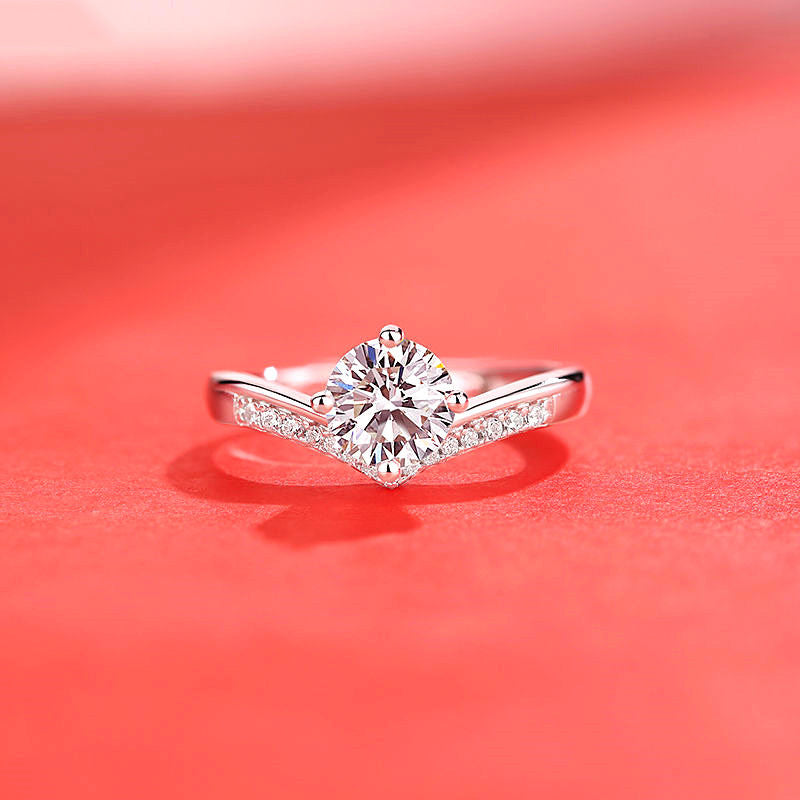 Anneau femelle Imitation Moissan Diamond Anneau femelle