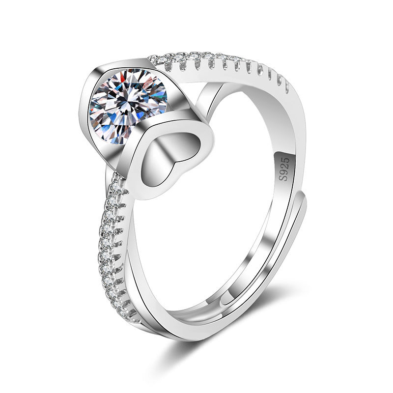 Anneau femelle Imitation Moissan Diamond Anneau femelle