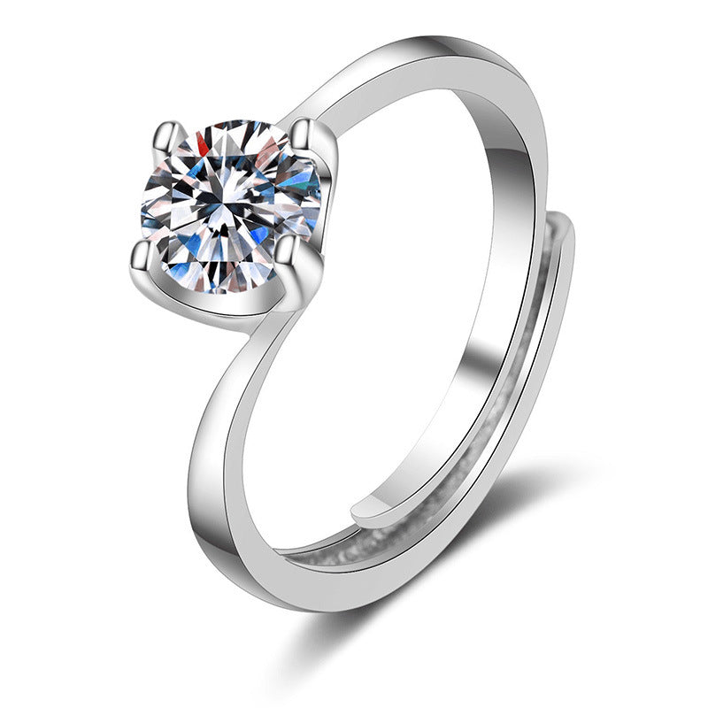Anneau femelle Imitation Moissan Diamond Anneau femelle
