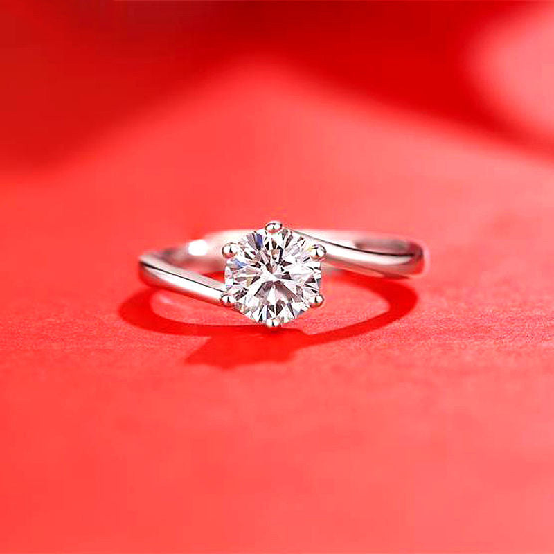 Anneau femelle Imitation Moissan Diamond Anneau femelle