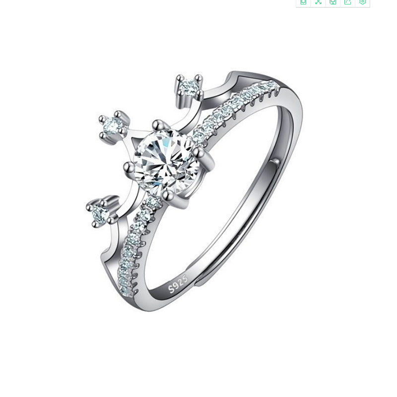 Anneau femelle Imitation Moissan Diamond Anneau femelle