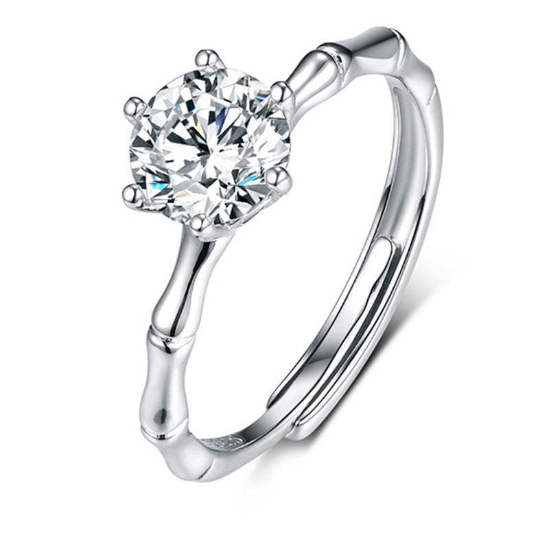 Anneau femelle Imitation Moissan Diamond Anneau femelle