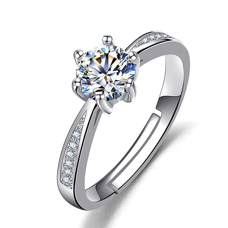 Anneau femelle Imitation Moissan Diamond Anneau femelle