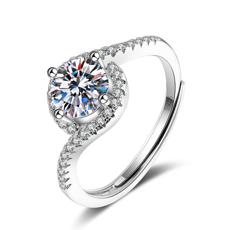 Anneau femelle Imitation Moissan Diamond Anneau femelle