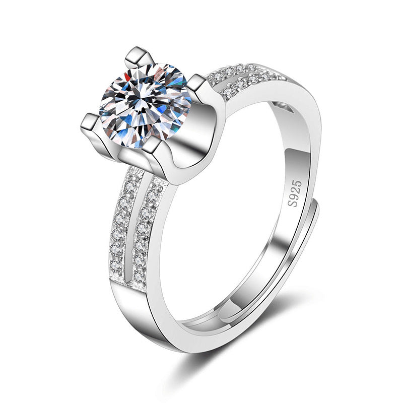Anneau femelle Imitation Moissan Diamond Anneau femelle