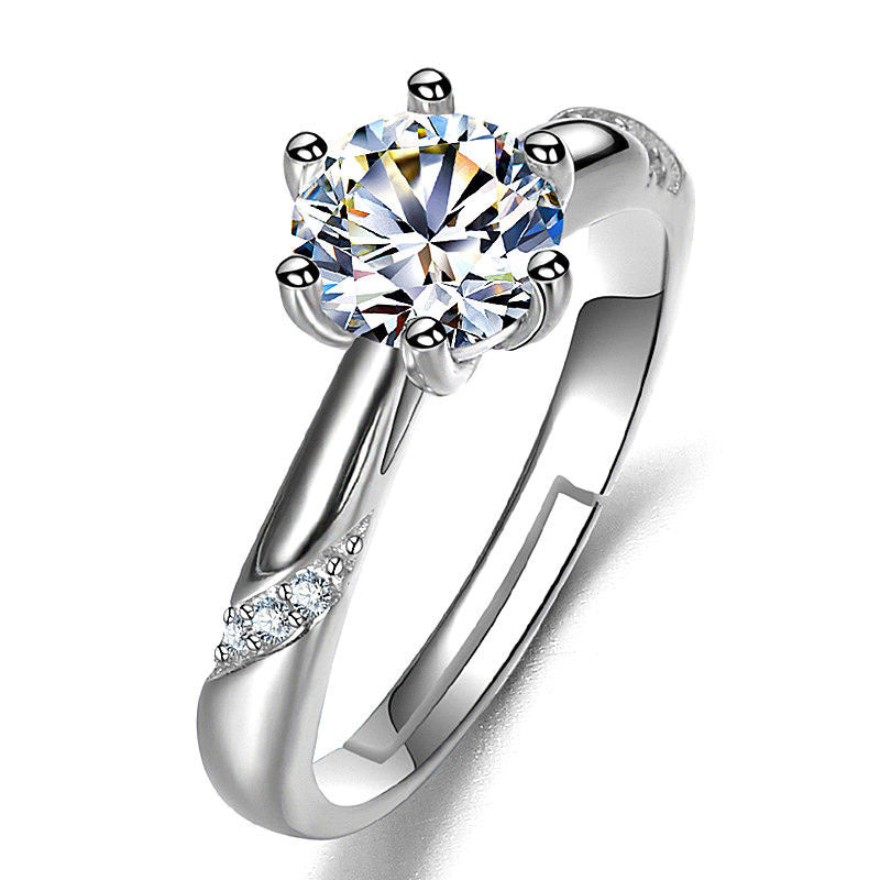 Anneau femelle Imitation Moissan Diamond Anneau femelle
