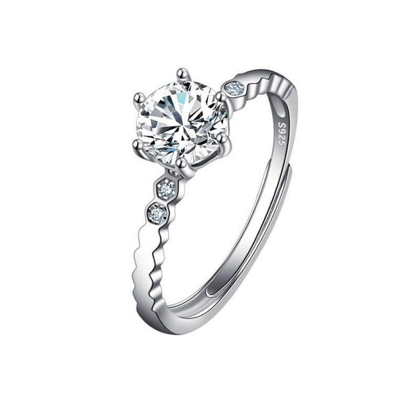 Anneau femelle Imitation Moissan Diamond Anneau femelle