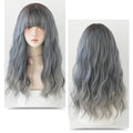 Perruque femelle cheveux longs légèrement bouclés Wavy naturel Fluffy couverture complète des cheveux