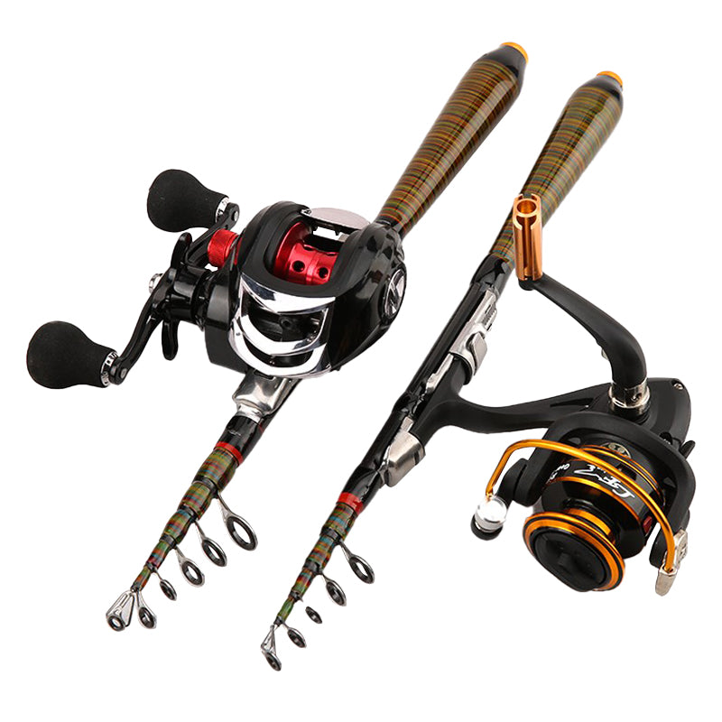 Tige de pêche à la roche télescopique Spinning Fly Carp Feeder Fibre de carbone Pesca Mini Rod Voyage Re
