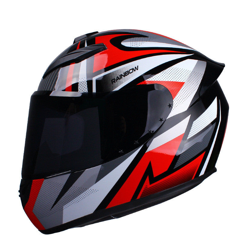Casque d'équitation électrique Couverture complète Quatre saisons Personnalité Casque de course cool