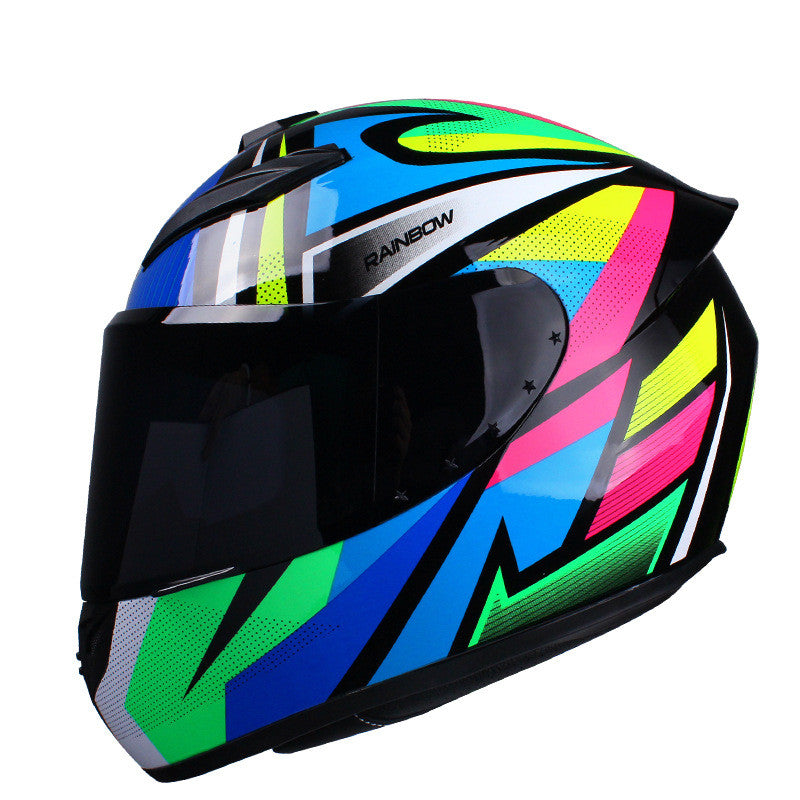 Casque d'équitation électrique Couverture complète Quatre saisons Personnalité Casque de course cool
