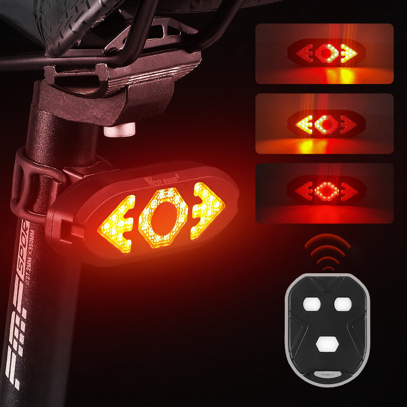 Smart Remote Control Turn Signal Rechargeable Tail Light Night Mountain Bike avec Horn War
