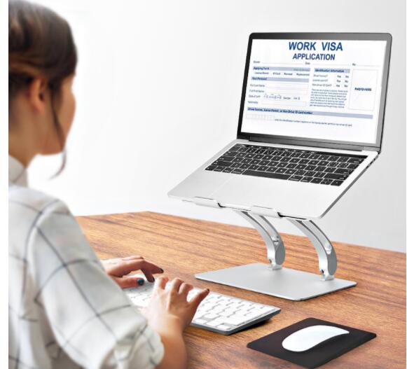 Support pour ordinateur portable Tablette pour ordinateur de table Refroidissement Base Repliage Lift