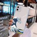 Fashion Abstract Art Line Wave Sac Coque clair