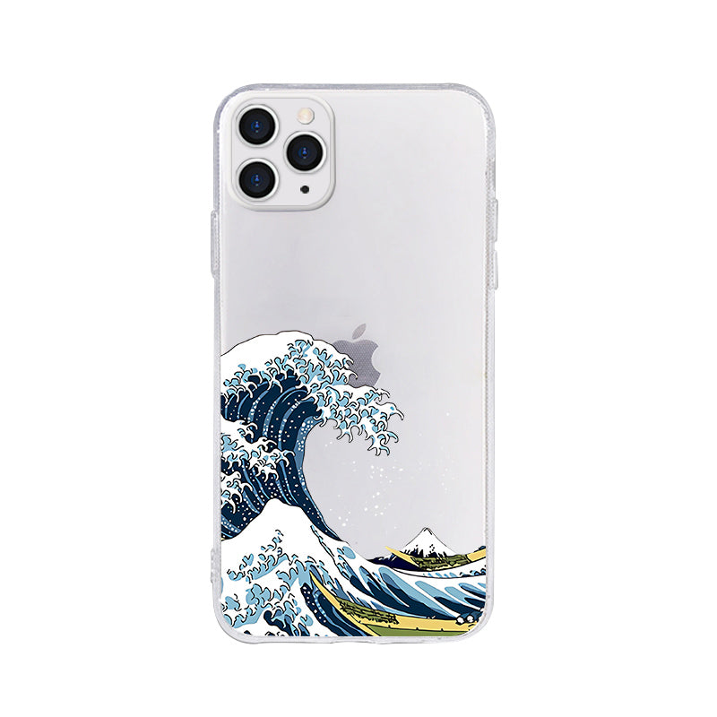 Fashion Abstract Art Line Wave Sac Coque clair