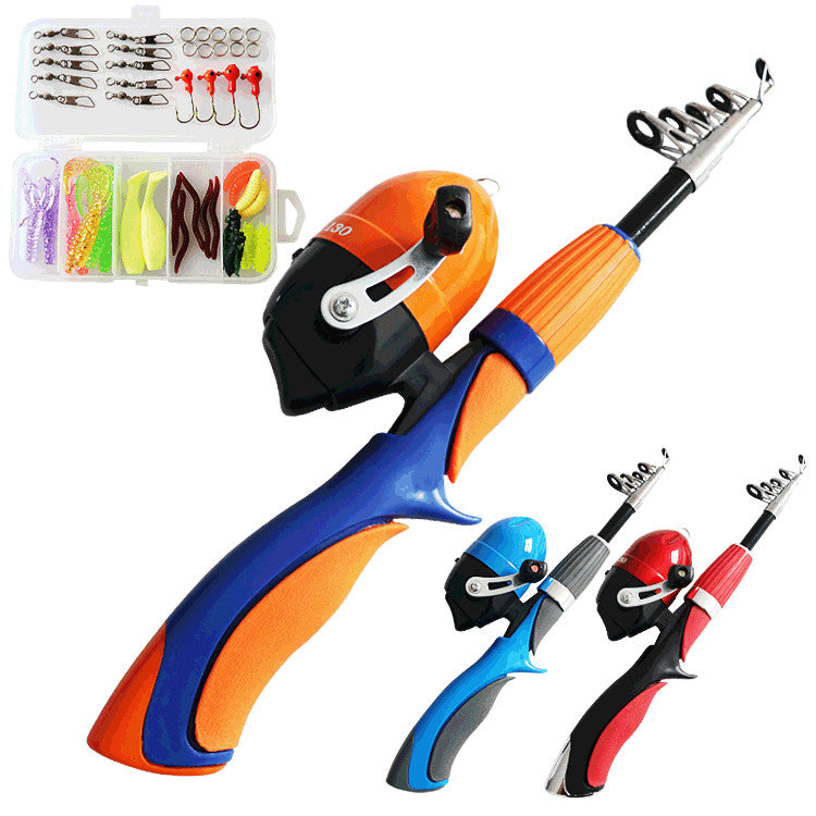 Ensemble Poignée de pistolet Tige télescopique Tige de pêche Rod Équipement de pêche