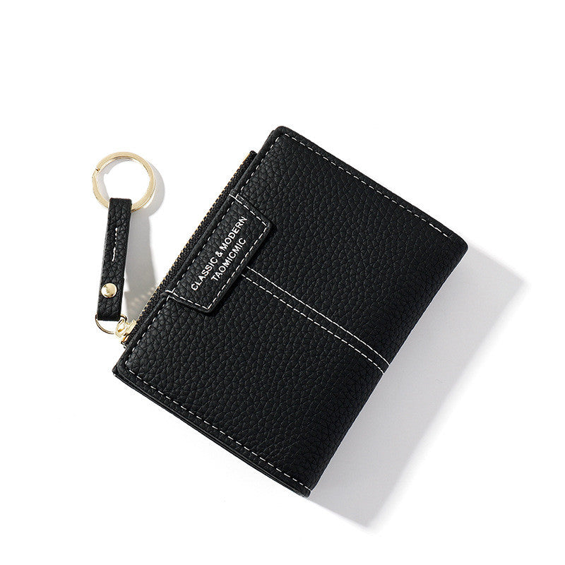Zipper Court Double Wallet Multifonctionnel Pièce Purse