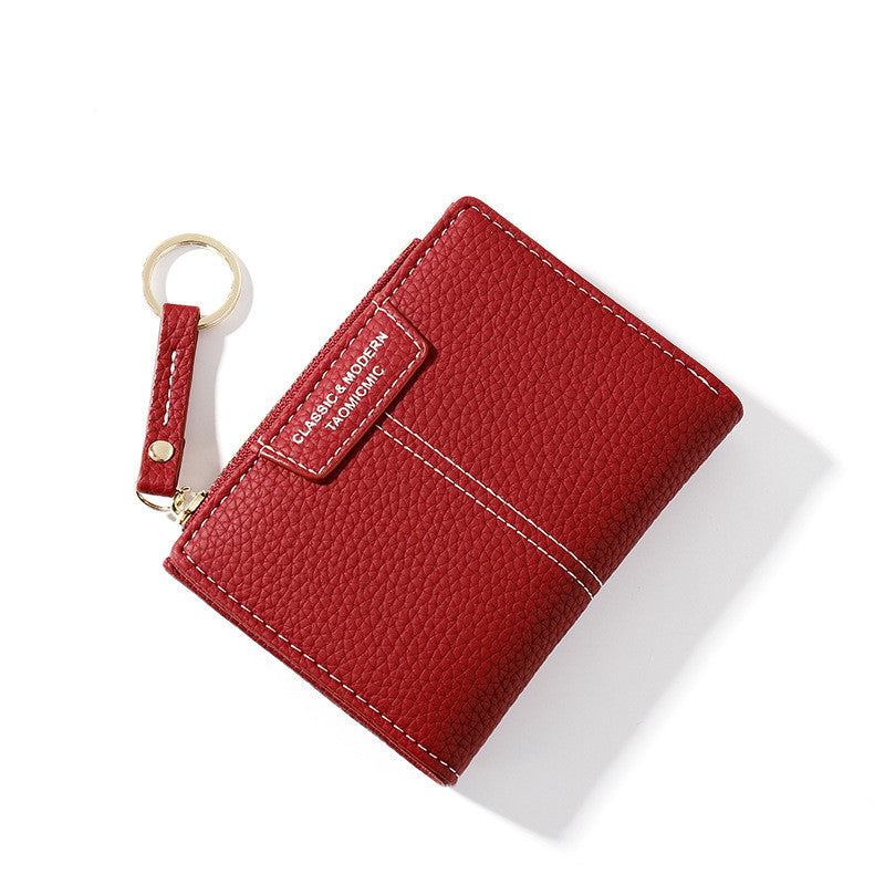 Zipper Court Double Wallet Multifonctionnel Pièce Purse