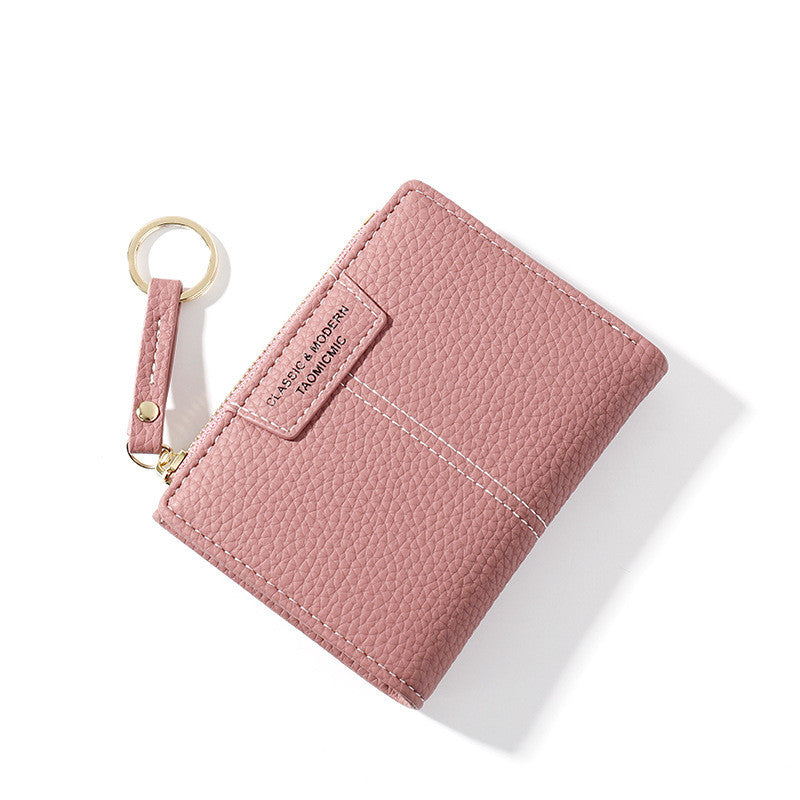 Zipper Court Double Wallet Multifonctionnel Pièce Purse
