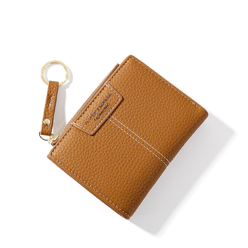 Zipper Court Double Wallet Multifonctionnel Pièce Purse