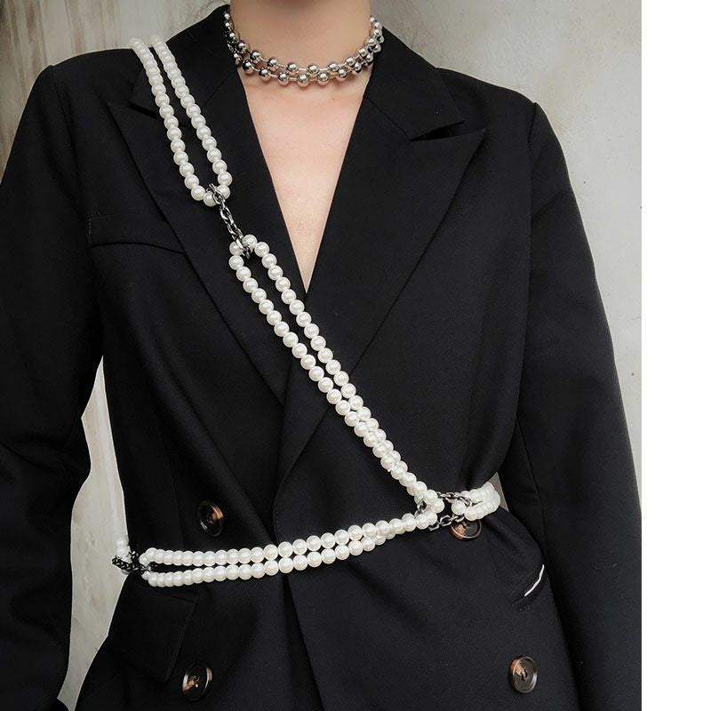 Blouse tout-match et chaîne de corps Bodice Chaîne de Veste de fée