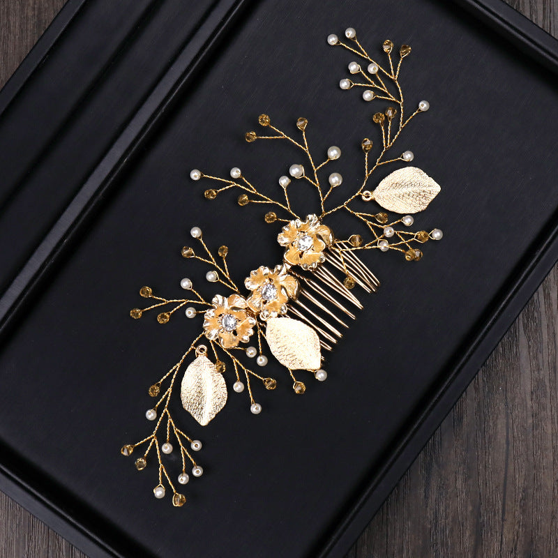 Golden Leaf Hairpin Accessoires Robe de mariée