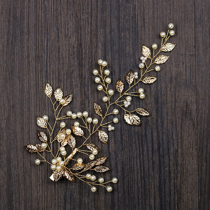 Golden Leaf Hairpin Accessoires Robe de mariée