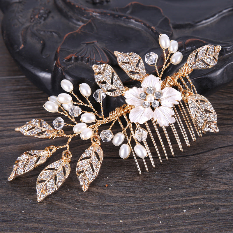 Golden Leaf Hairpin Accessoires Robe de mariée