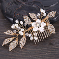 Golden Leaf Hairpin Accessoires Robe de mariée
