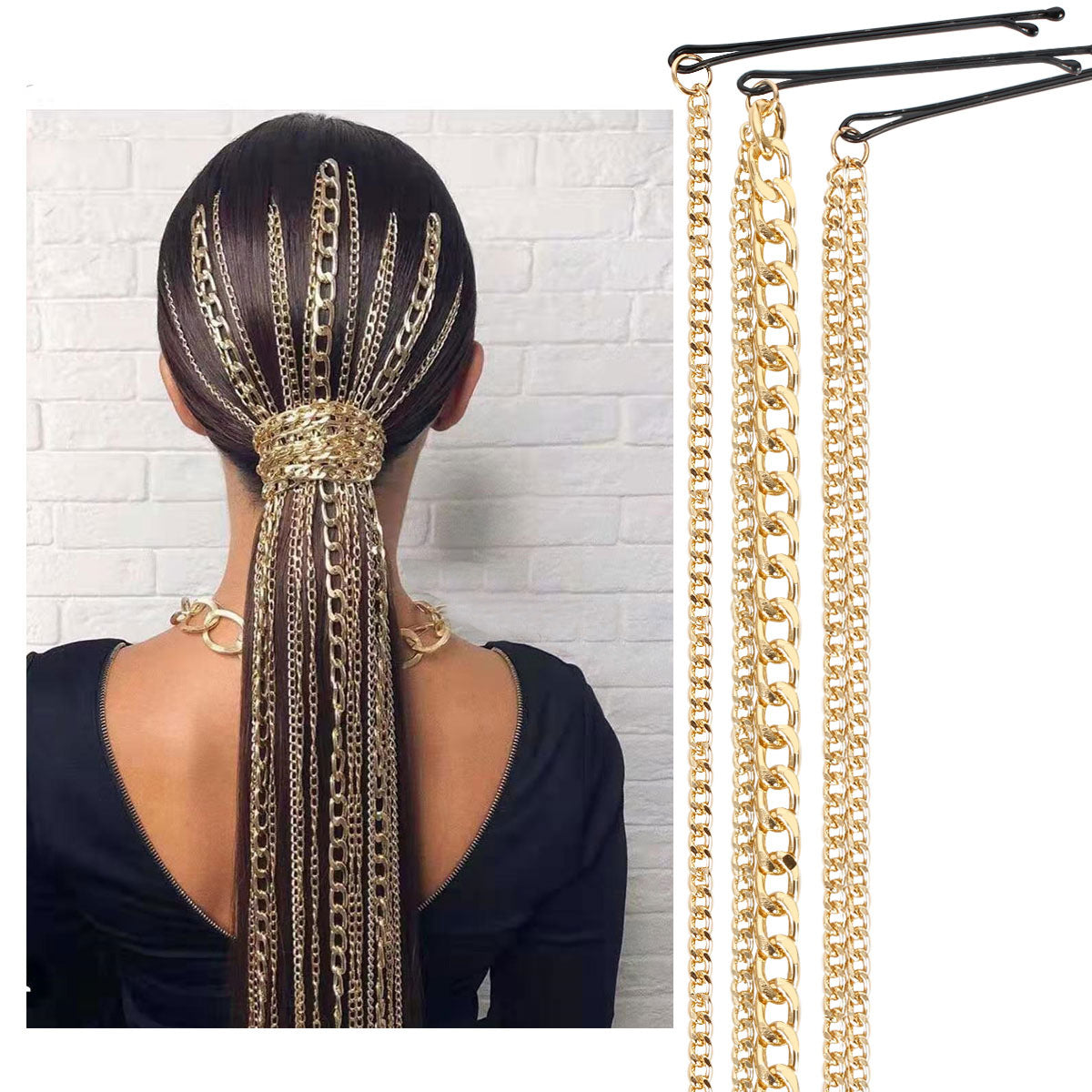 Femmes Chaîne de cheveux Wave Mode Coiffure Accessoires de cheveux Femmes