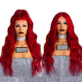 Chimique Fibre Avant Perruque Tête Rouge Perruque Femme Long cheveux bouclés