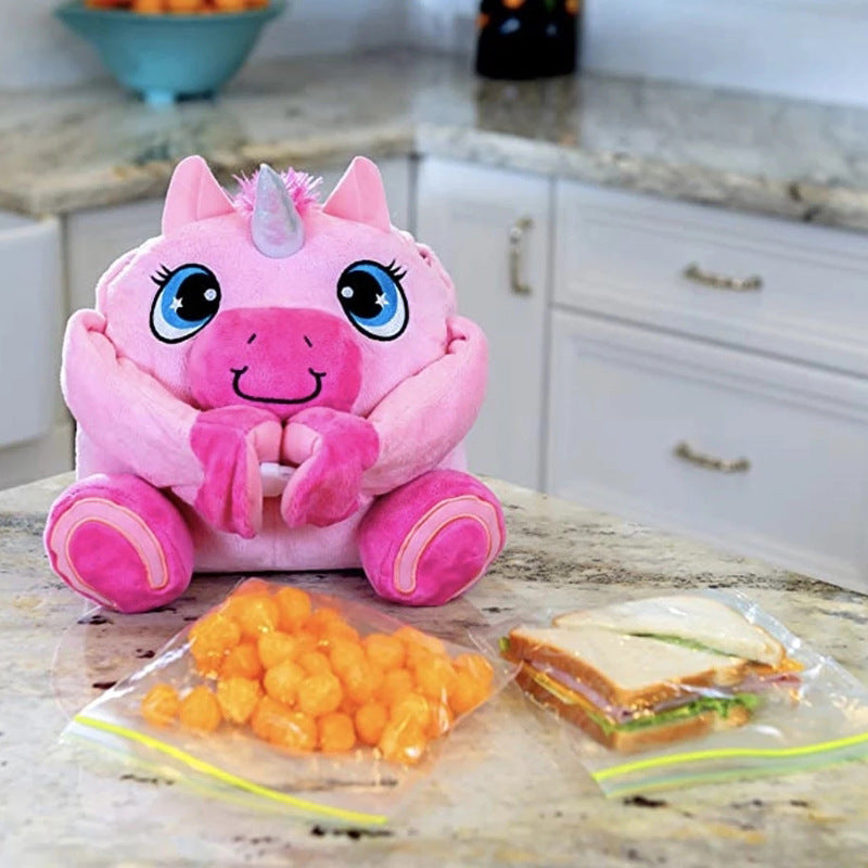 Sac à lunch pour animaux Sac à lunch pour animaux Portable Sac à lunch pour enfants en peluche avec insulation de riz B