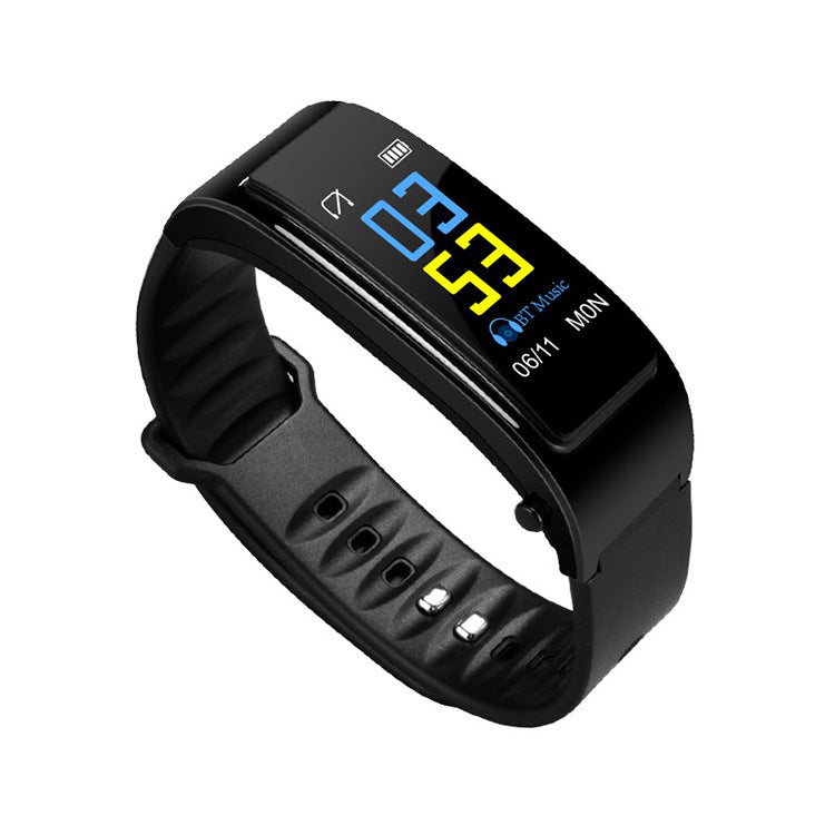 Smart Bracelet Bluetooth casque deux en un seul rythme cardiaque et pression artérielle