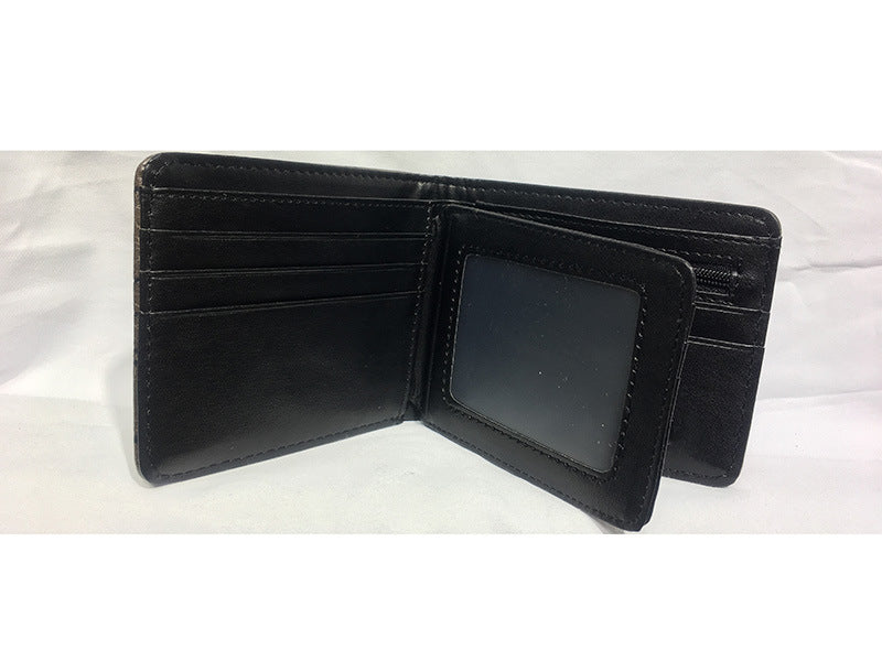 Pulp Fiction Peripheral Wallet PU Leather Embossed Men's Wallet BMF Student Personnalité Co