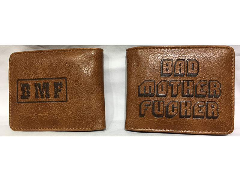 Pulp Fiction Peripheral Wallet PU Leather Embossed Men's Wallet BMF Student Personnalité Co