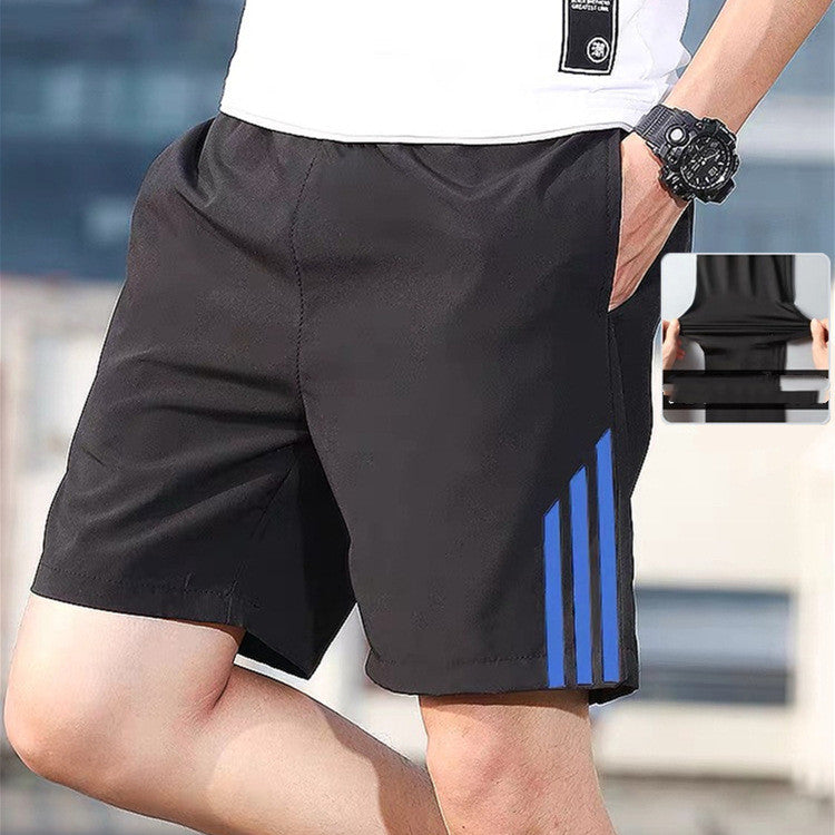 Pantalon sport homme short à trois barres à séchage rapide Pantalon de fitness stretch